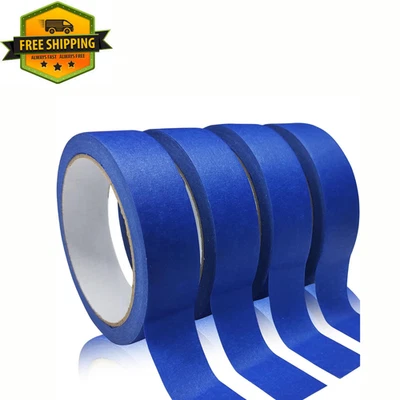 BRANDED 4 Rolls Blue Painters Tape, Masking Tape, Painter'S Tape, Painting Tape with Mul