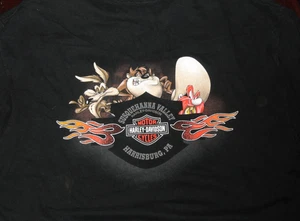 Harley Davidson T-Shirt ~ Mens 2XL ~ Looney Tunes Tasmanian Devil Harrisburg PA - Picture 1 of 6
