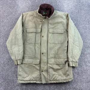 Vintage Field & Stream Chore Jacket Mens Large Khaki Barn Insulated Puffer - Picture 1 of 7