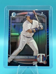 2025 Bowman - Prospects Marcos Torres #BCP-94 Blue Reptilian Refractor /150 - Picture 1 of 3