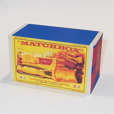Matchbox King Size 3a Caterpillar D.9 Bulldozer E Style Repro Box - Image 1 of 4