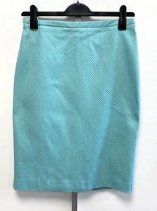 NEW! Pure Collection UK12 Eu40 US8 spearmint textured lined pencil skirt - Picture 1 of 9