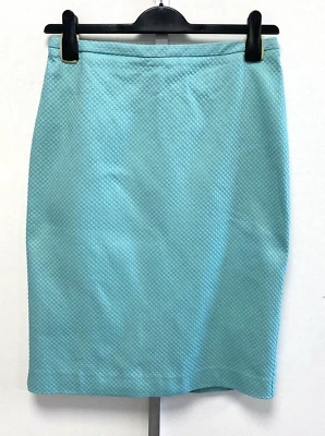 NEW! Pure Collection UK12 Eu40 US8 spearmint textured lined pencil skirt - Image 1 of 4