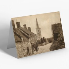 GREETING CARD - Vintage Lincolnshire - The Church and Village, Wellingore