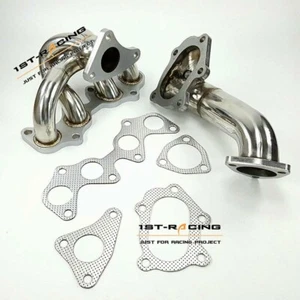 TD04 Turbo Exhaust Manifold + pipe For 1996-1999 Toyota Starlet EP82 EP85 EP91 - Picture 1 of 4