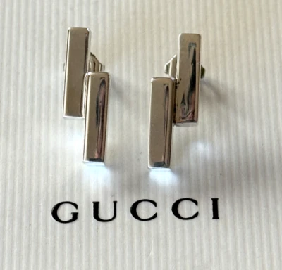 Pendientes Gucci Plata de Ley 925 Hechos en Italia Vintage Foto 1 de 2