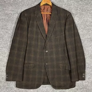 VINTAGE 60s Penneys Towncraft Blazer Jacket Sz 40 Sport Coat Wool Plaid Ombre - Picture 1 of 17
