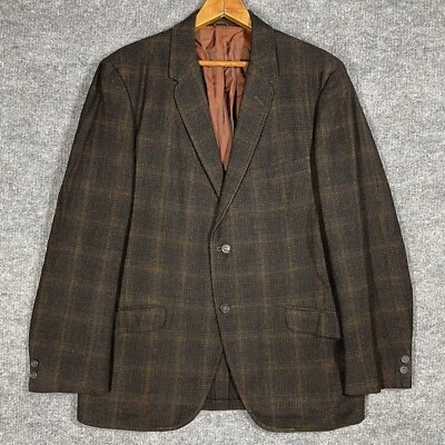 ВИНТАЖНЫЙ 60-х годов Penneys Towncraft Blazer куртка Sz 40 спортивное пальто шерсти клетку омбр - Изображение 1 из 4