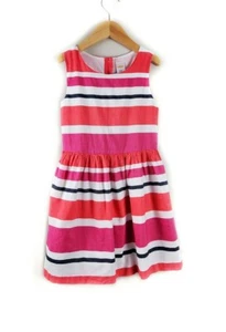 Vestido de algodón a rayas para niña Gymboree talla 7 - Imagen 1 de 4