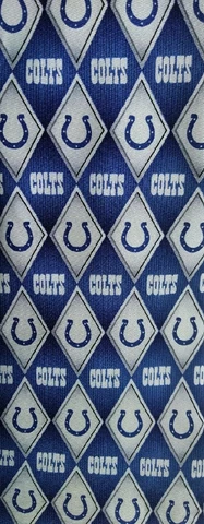 Indianapolis Colts Mens Tie NFL Football Sports Fan Necktie Rare Diamond Pattern Cover