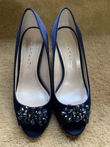 Flawless Caparros Marissa Sz 8 Women Blue Open Toe Shoes Sandals Pumps - Picture 1 of 6