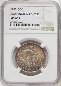 1952 Washington Carver 50c Commemorative - PCGS MS66 - Great Toned PQ Super Gem! - Picture 1 of 2