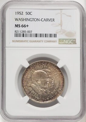1952 Washington Carver 50c Commemorative - PCGS MS66 - Great Toned PQ Super Gem! - Image 1 of 2