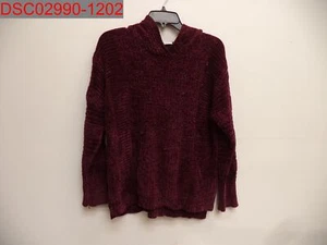 Pleione Women's Red Maroon Chenille Knit Pullover Sweater, Size S, 887700444620 - Picture 1 of 6