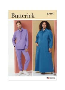 Butterick Easy SEWING PATTERN B7014 Womens Lounge Dress,Top,Trousers 1X-5X - Picture 1 of 6