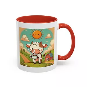 Tazza da caffè mucca addormentata cartone animato fattoria tazza simpatica animale luna divertente tazza da tè - Foto 1 di 70