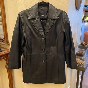 Vintage JLC NEW YORK Women Black Leather Y2K Leather Jacket Size Large - Picture 1 of 8