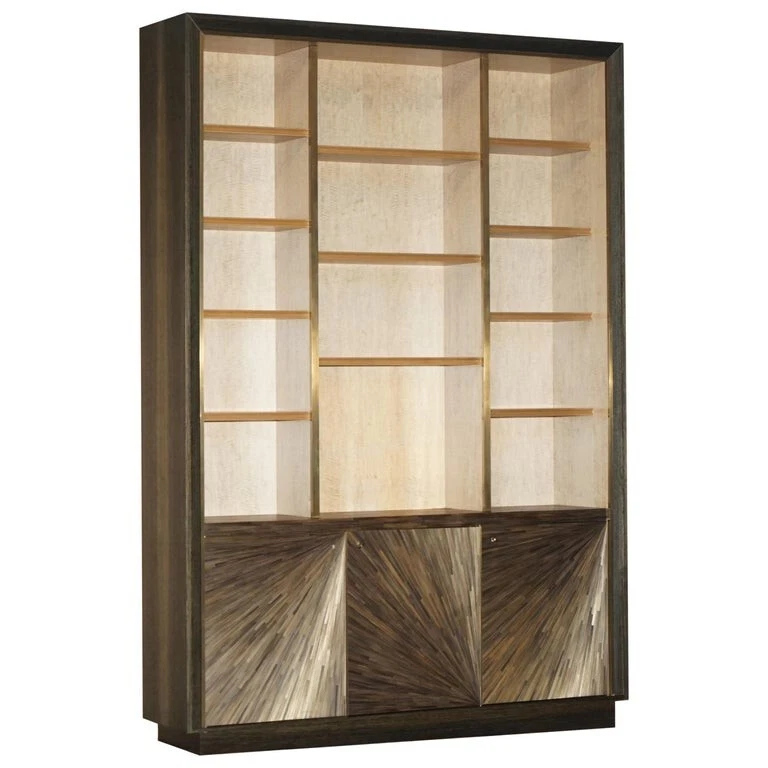 RRP €52,355 MUSEUM QUALITY MADE IN FRANCE JALLU MASSIVE STRAW MARQUETRY BOOKCASE — 第 1/4 张图片