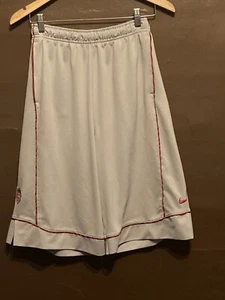 Nike Lebron James Dri-Fit Boys Youth SZ XL Basketball Shorts Gray Red  j230 - Picture 1 of 4