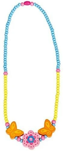 BINO & MERTENS Bino Mertens 9989034 Kinder Holz Halskette Schmetterling Blume Butterfly Flower