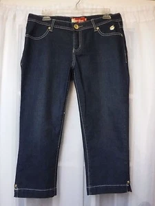 Pantalón capris vaquero azul oscuro Apple Bottoms para mujer 9/10 excelente - Imagen 1 de 10