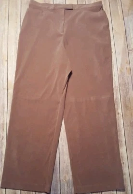 Norton McNaughton Camel Tan Polyester Velvet Dress Pants Women's 18 - Image 1 of 4