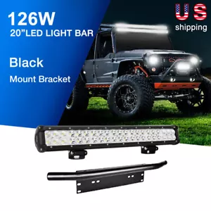 Nilight 20Inch 126w LED Light Bar with Front License Plate Mounting Bracket 4WD - Picture 1 of 10