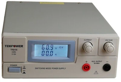 TekPower TP6010E DC Adjustable Switching Lab Power Supply 60V 10A LCD Display