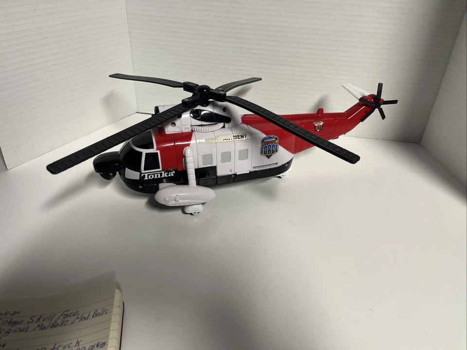 2010 Hasbro TONKA Fire Department Rescue Helicopter,used Lights Up Sounds WORKS - Image 1 of 4