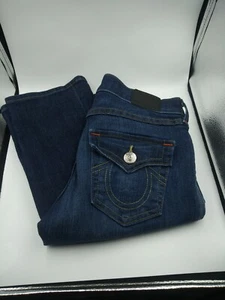 True Religion Cora Slim Straight Dark Stone Stretch Denim Jeans Women 25 - Picture 1 of 9