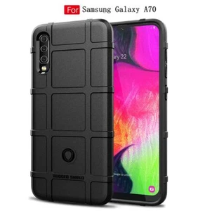 For Samsung Galaxy A70 Rugged Rubber Case/Shockproof Protective Shield Cover - Photo 1 sur 16