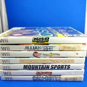 Nintendo Wii Sortiment 7 Spiele CSI Jillian Michaels Cooking Mama Monkey Ball - Bild 1 von 7