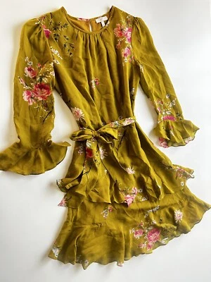 Vestido Floral Joie Seda Kayane $398 Talla 0 Nuevo Sin Etiquetas Foto 1 de 4