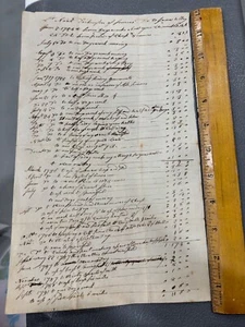 1780s Somers CT ledger document Revolutionary War officer Lt Noah Dickinson - Picture 1 of 2