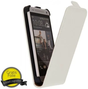Cellulare Custodia Flip Case Borsa Cover Bumper per HTC One mini M4 + Pellicola - Foto 1 di 6