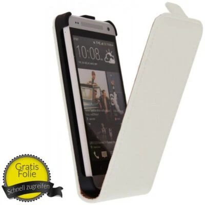 Cellulare Custodia Flip Case Borsa Cover Bumper per HTC One mini M4 + Pellicola - Immagine 1 di 4
