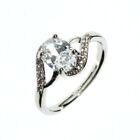 Diamante Zircon Ring Adjustable Size Fashion Women Gift Ladies Trendy Jewellery 