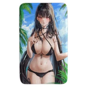 Alfombrilla de baño de franela de bikini de anime para niñas guerrera - Imagen 1 de 6