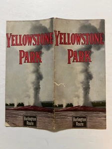 Yellowstone Park 1908 Brochure Burlington Route, Map Inside - Picture 1 of 7