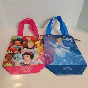 Lot of 2 Disney Reusable Gift Tote Bags features Disney Princess NEW - Picture 1 of 5