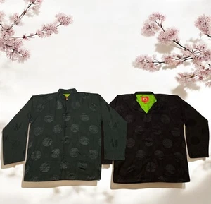Lot of 2 Shanghai Tang Jacket Womens 44 Chinese Mandarin Collar Toggle 100% Silk - Picture 1 of 11
