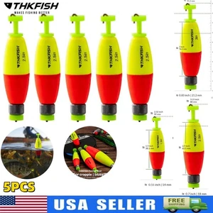 5 PIEZAS Bobbers de Pesca Deslizantes para Espuma de Peces Juego de Flotadores con Peso a Presión Bobbers - Imagen 1 de 15
