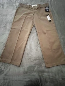 NWT DICKIES WOMEN'S WORKS PANTS 18 P WRINKLE RESISTANT LOW RISE KHAKI/ BEIGE - Picture 1 of 15