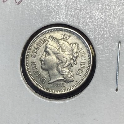 1868 Philadelphia Mint Three Cent Coin - Image 1 of 2