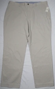 NWT New BROOKS BROTHERS Pants Men's Clark 42 X 30 Light Tan Flat Front Cotton - Picture 1 of 6