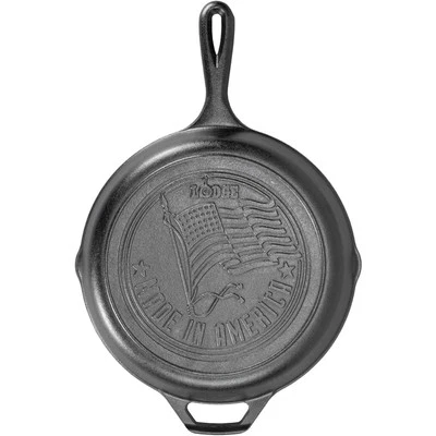 Lodge Pre-Seasoned Cast Iron Skillet, 10.25 inch diameter, American Flag Design - Image 1 of 4