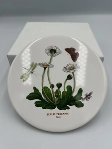 Vintage Portmeirion Botanic Garden Daisy Round 6" Ceramic Tile Trivet HR Johnson - Picture 1 of 5