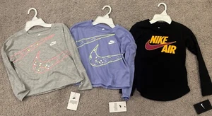 NIKE Girls Dri Fit Long Sleeve T shirt , size 6x Lot Of 3 Shirts- NWT - Picture 1 of 5