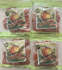 4 Packs Trader Joe's California Slab Apricots Dried & Pitted No Sugar Added - Picture 1 of 2