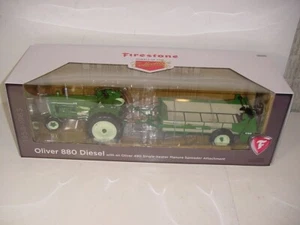 1/16 Oliver 880 Tractor W/490 Spreader NIB! 2023 Firestone Edition Tractor Set! - Picture 1 of 10